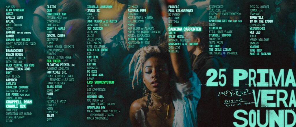 The lineup for Primavera Sound Barcelona 2025
