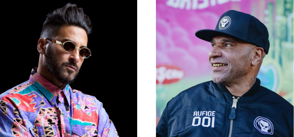 Images left to right: Armand Van Helden, Goldie