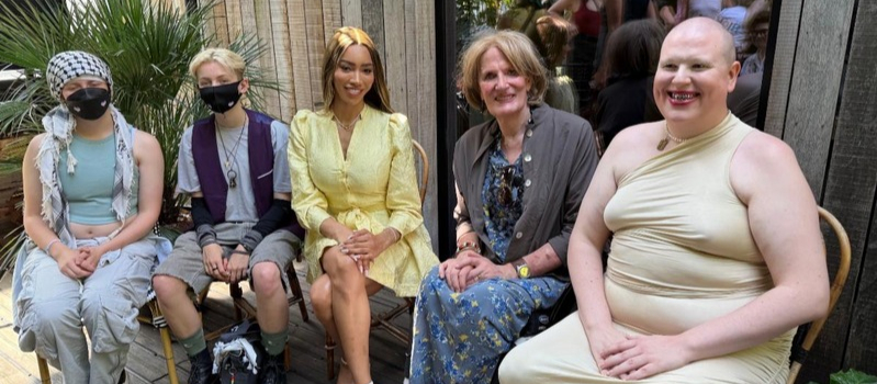 London Trans+ Pride Press Launch panelists: Merlin & Cliff of Trans Kids Deserve Better, Munroe Bergdorf, Sukey Venables-Fisher and Lewis G Burton | Photo credit: Chloé Dall'Olio